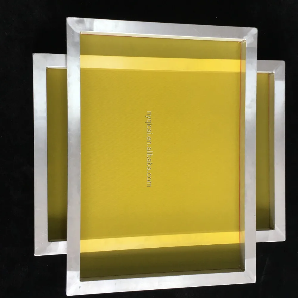 25*36 Inch Aluminum Printing Silk Screen Frame Mesh with 110 White All Screen Printing Machines 15-27n/cm Polyester