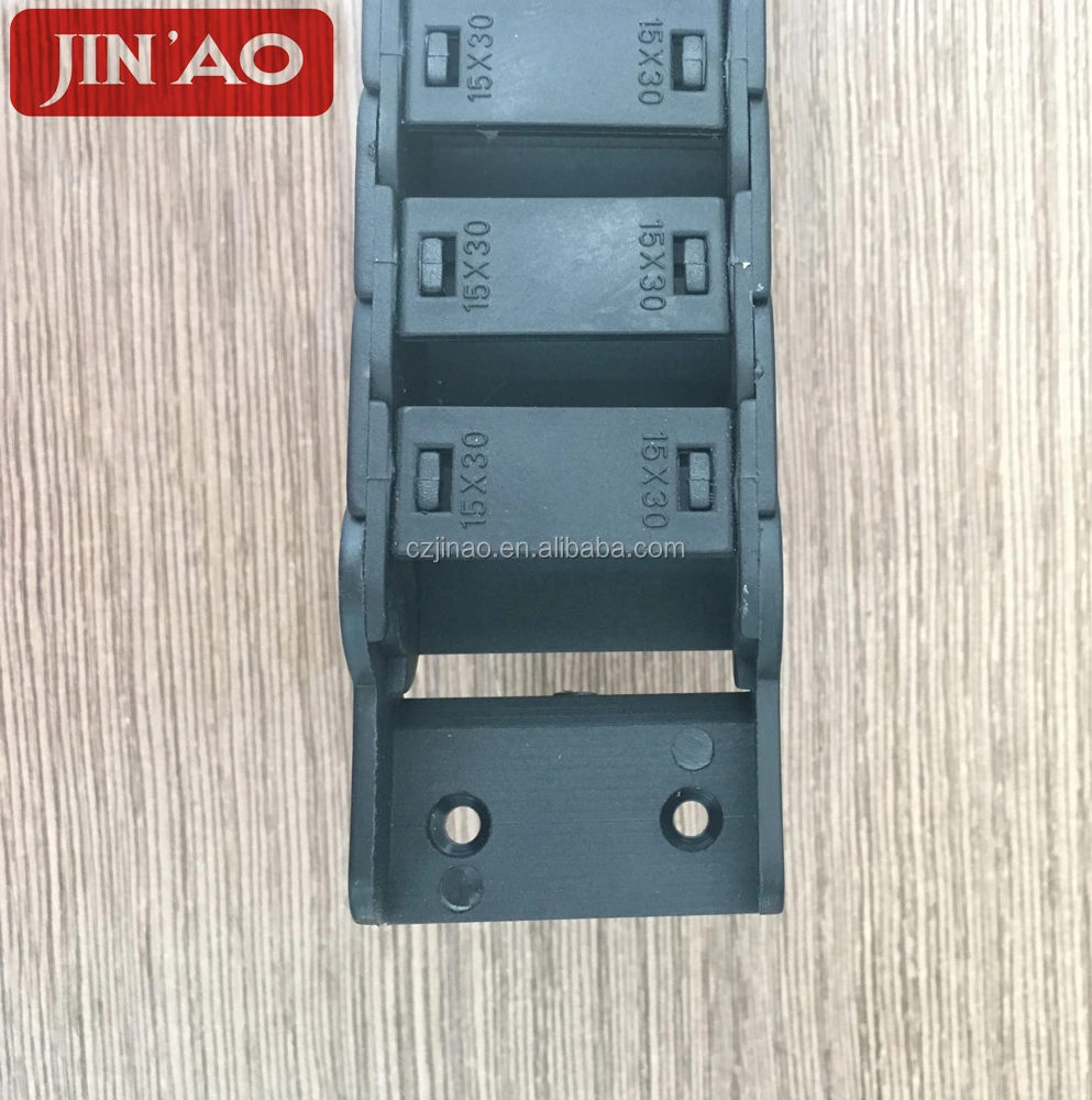 Drag Chain Transmission Plastic Machine Cable Wire Carrier with end connectors