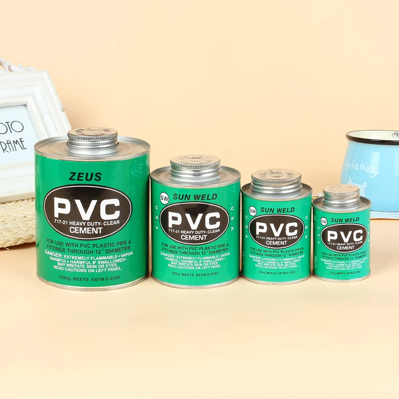 quick and strong all purpose iron cans pvc glue for sewer pipe