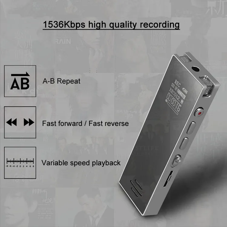 Цифровой диктофон BENJIE с активацией звука и шумоподавлением микрофона