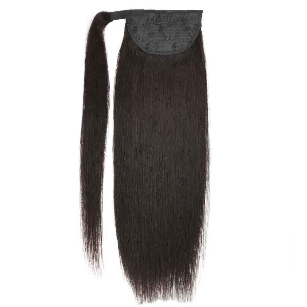  Высококачественные индийские человеческие волосы remy 60 г 16 дюймов накладной хвост на шнурке накладные для наращивания конского