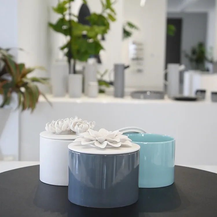 Multiple used home decor ornamental kitchen ware hotels restaurant used ceramic honey jars with lids