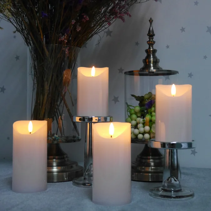 
BATTERY OPERATED NEW BULLET FLAME BLACK WICK LED CANDLE WAX WITH REMOTE AND TIMER 