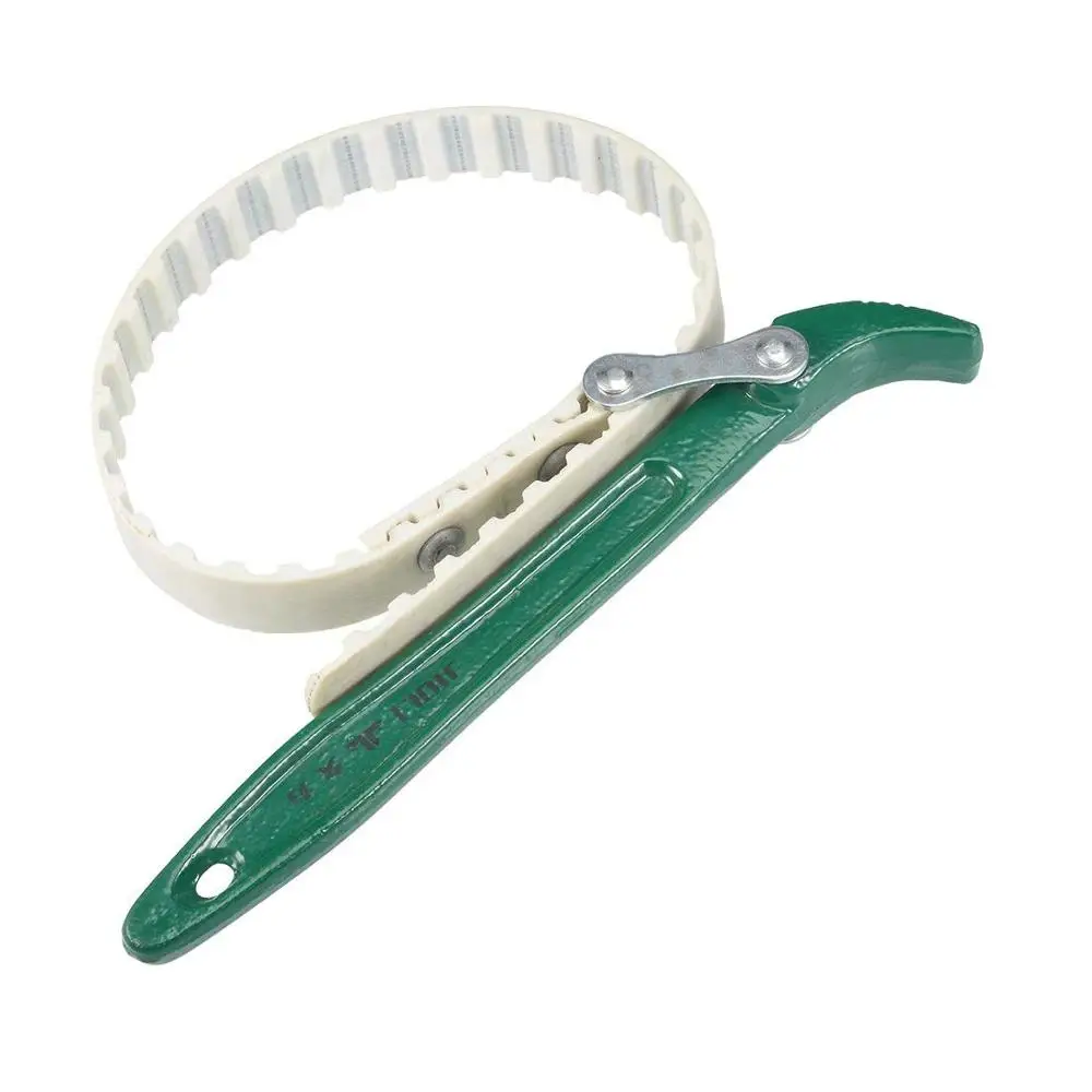 Car Tool Green Yellow Adjustable Anti-slip Belt Filter Strap Wrench