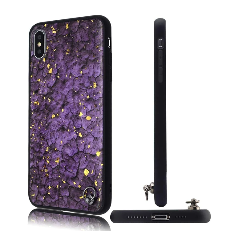 HOCAYU Purple Luxury Girly Rabbit Fur Pom Pom Phone Case For Iphone Xs Max