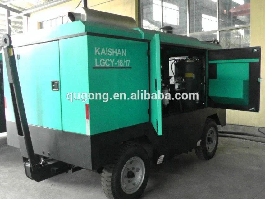 LGCY -18/17 Kaishan Diesel Mobile Screw Air Compressor with Trailer