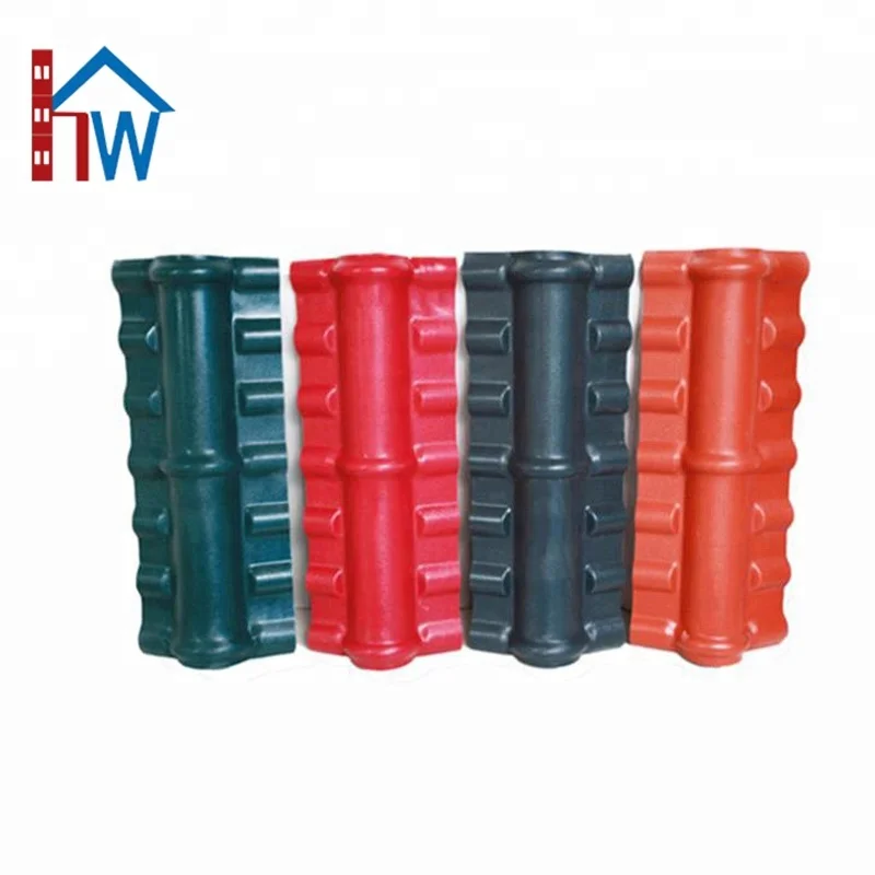 
High quality asa synthetic resin roofing accessories main ridge tile for roof 