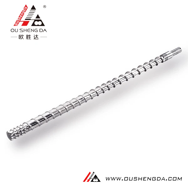 Bimetallic extruder single screw barrel for recycled plastic granulator pelletizer plasticization pipe film tuberia profil PE PP