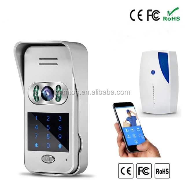 
Hot New Password and APP unlock door wifi video doorbell wireless video door phone intercom 150 degree Temper Alarm 