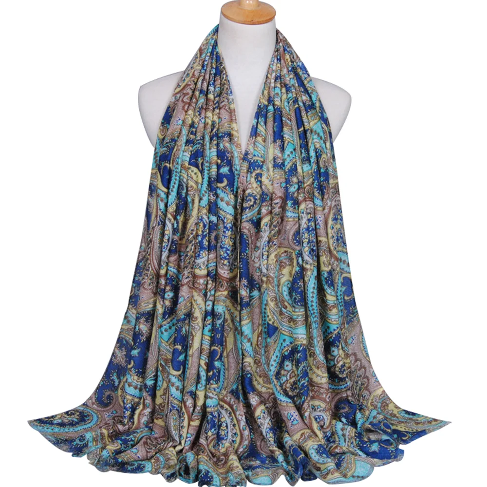 
Zakiyyah BS338 Kashmiri Shawls Fancy Hijab Scarf For Sale Muslim Women Printed hijabs 
