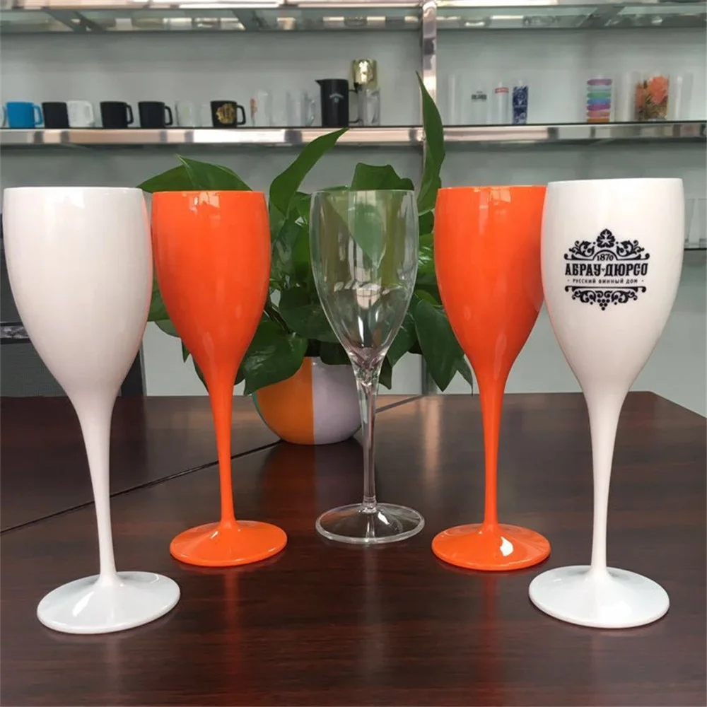 
New Red/Pink/Gold/Blue Glass Goblet Champagne Glass 