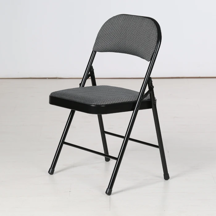 JUSTHOME Metal Frame Home Office Study Students Folding Chair With Fabric Padded