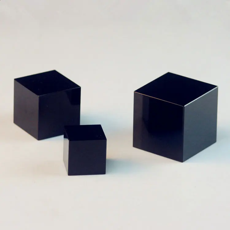 
K9 blank crystal block cubes black base paperweight 
