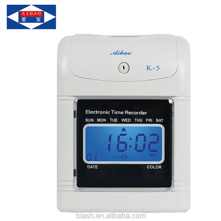 Employee Card Punching Time Clock Attendance Machine