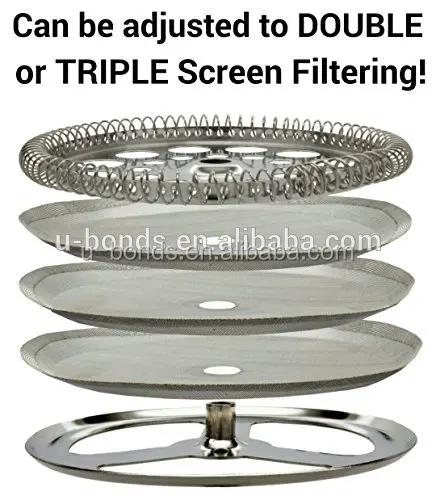 Нержавеющая сталь двойной стены чай кофе Френч-пресс для приготовления кофе