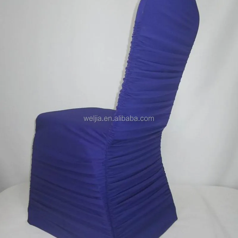WELCC2 WELJIA White Fancy Ruffled Stretch Hotel Wedding Decoration Chair Cover for Events Wedding Chair