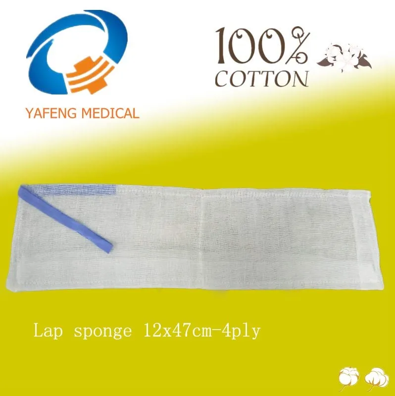 Абсорбирующие Марлевые Губки с синей петлей и рентгеновской лентой, хирургическое полотенце