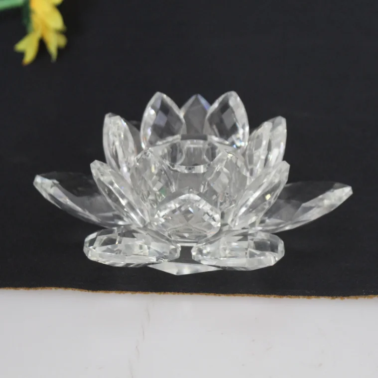 Wholesale Elegant Crystal Craft Lotus Crystal Lotus Flower For Festival Decoration