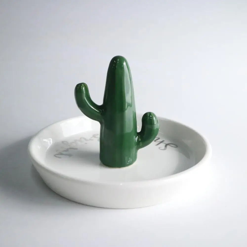 CERAMIC CACTUS TRINKET DISH RING HOLDER DISH ring trinket dish hengfei