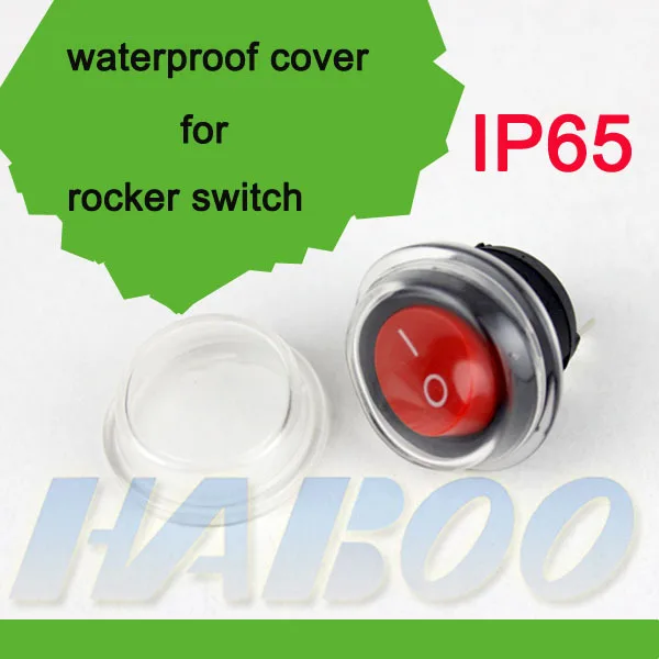 Hbi-216 series on-off red round head 2 pins 2 positions rocker switch waterproof case ip65