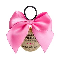 Custom solid perfume bottle packaging ribbon bow with elastic loop