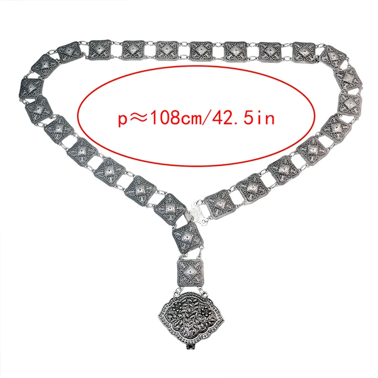 New Design Silver Flower Metal Womens Waist Chain Belly Chain