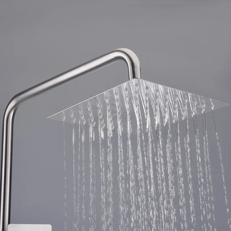Hotel Wall Mounted Rain Shower Faucet Bath & Shower Faucets High Quality SS 304 Stainless Steel Ceramic Modern Contemporary