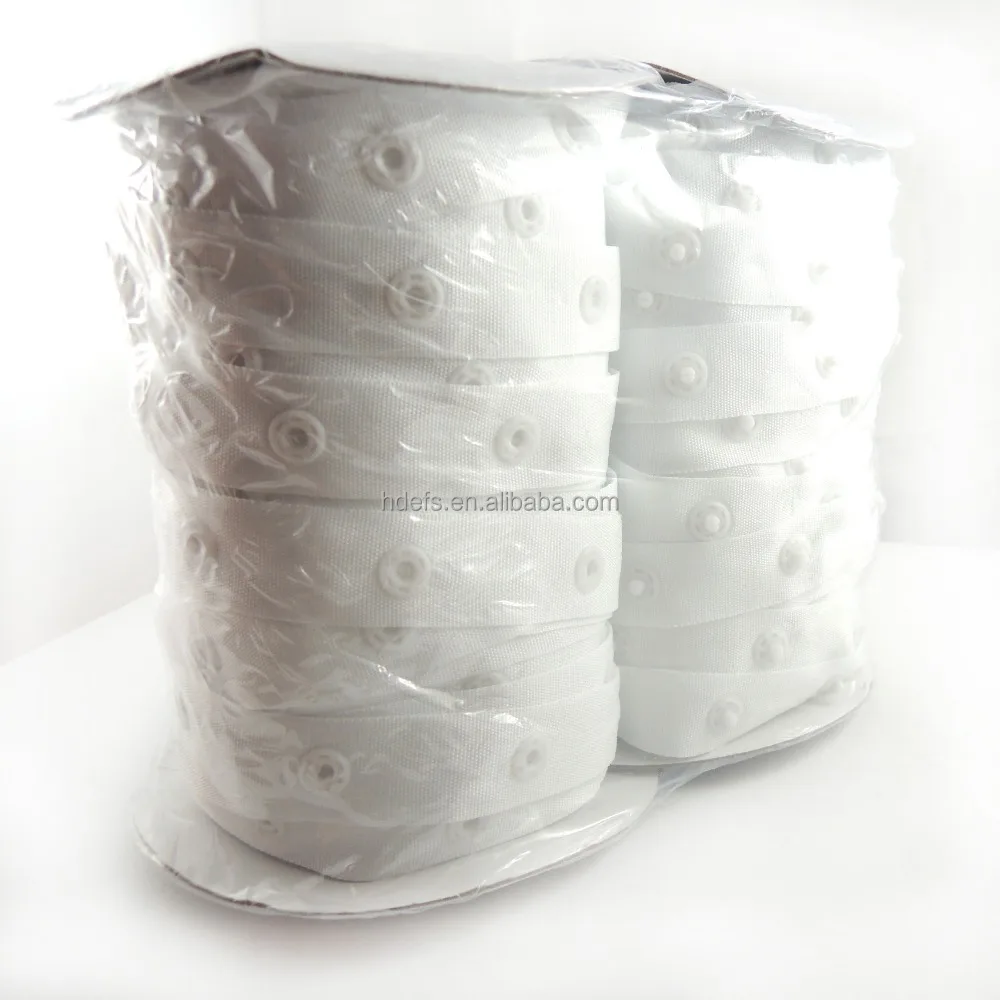 Plastic snap button tape customized color