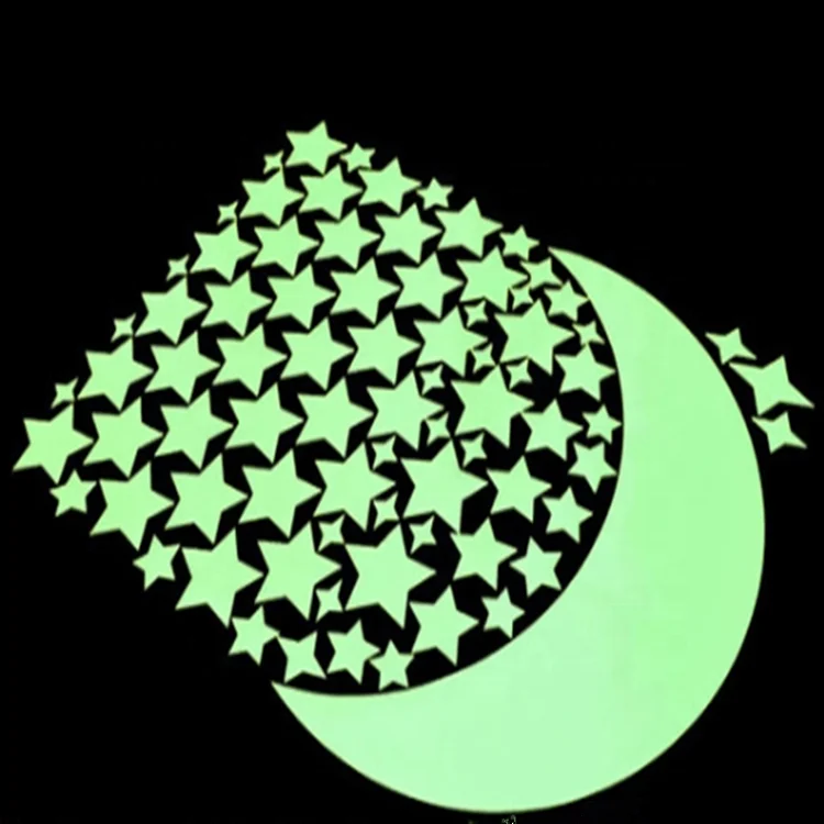 
Sticker sheets of custom size stick night glow star in the dark 
