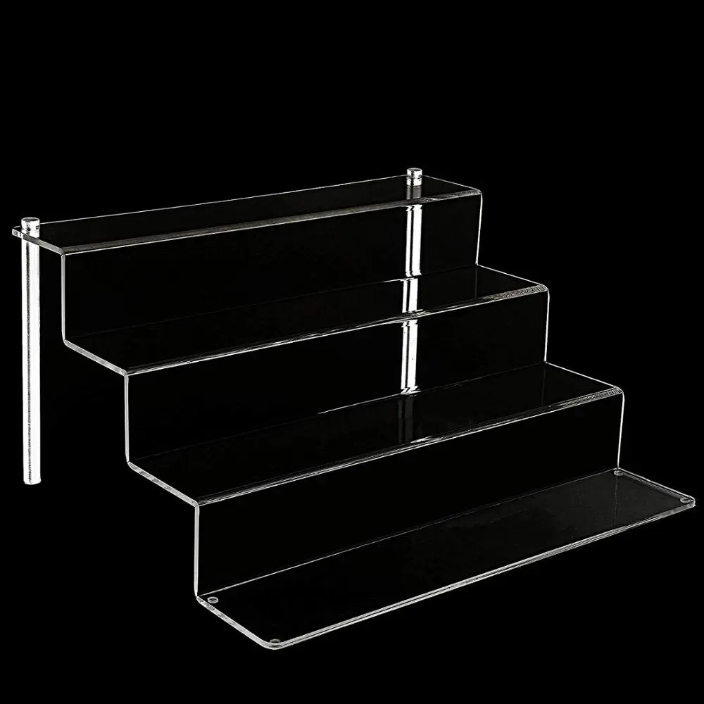 Clear Acrylic Shelf & Metal Cupcake Stand  4-Tier Display Riser Rack