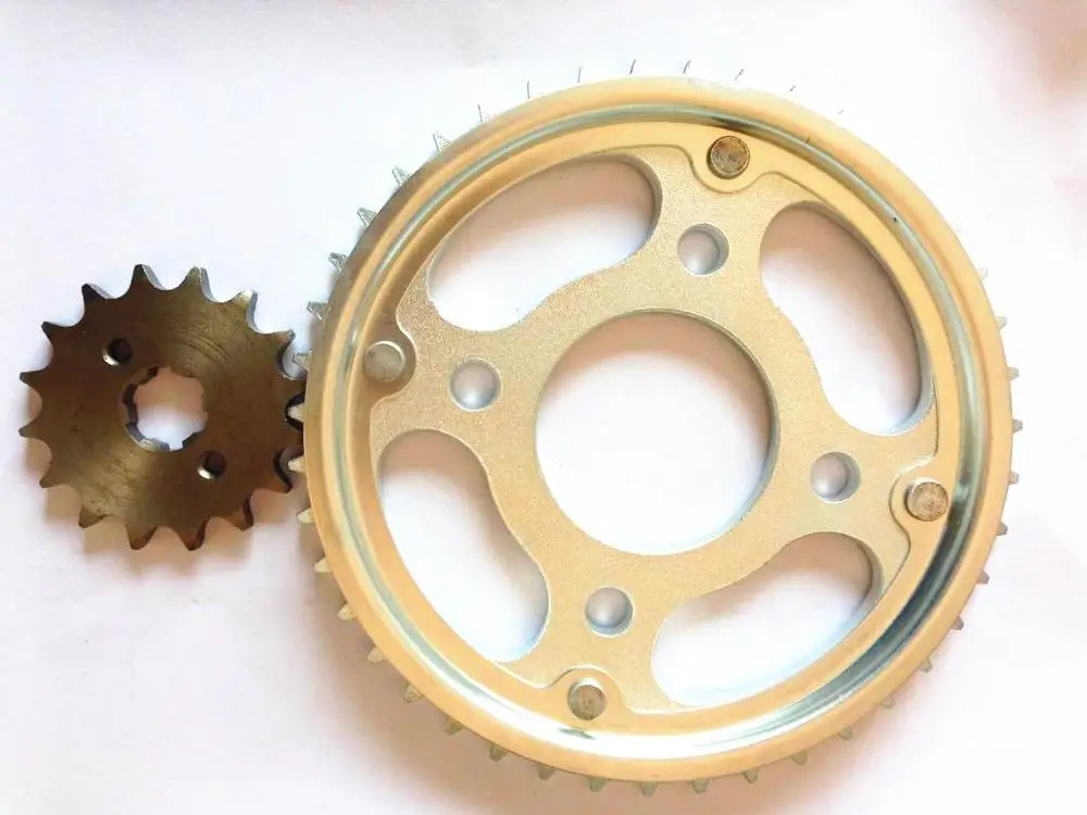 
CG125 TITAN 99 1045 steel CNC line galvanized color 43T/14T 428H-116L motorcycle chain and sprocket kits 