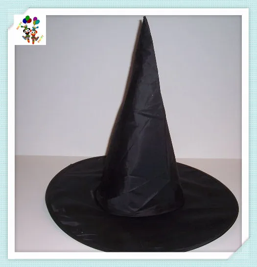 Cheap Unisex Party Fancy Dress Costume Black Color Polyester Halloween Witch Hats HPC-0228