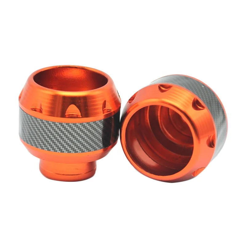 Universal Plastic Carbon Fiber Motorcycle Front Anti Falling Frame Sliders Motocross Crash Pads Anti Collision Cap