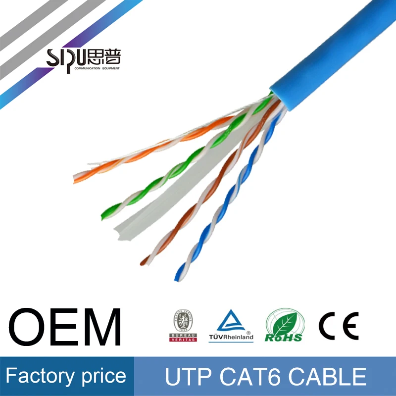 SIPU высокоскоростной RG45 кабель utp cat6 lan кабель 4 пара 23 AWG CE/ROZH утвержденный сделано в китае
