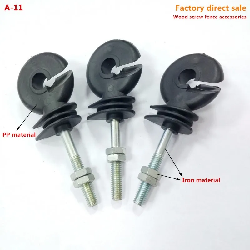 Fence Tool Wood Post Screw In Ring Insulator Animal Husbandry Cow Sheep Galvanized Steel Electric Fencing Insulators