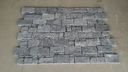 
Black travertine Ledgestone Wall veneer Stone Panel for exterior decoration CZ-N92 