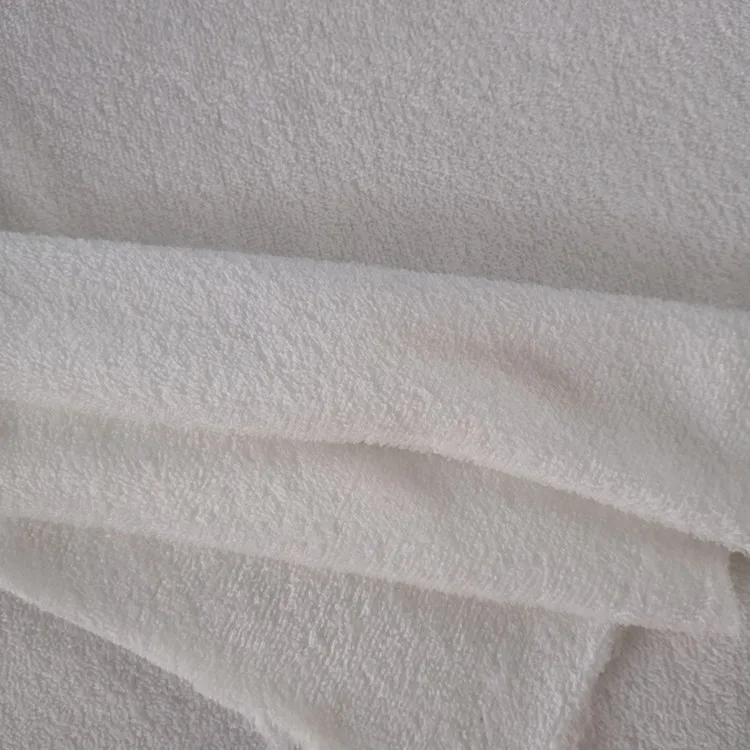 factory price organic natural bamboo double loop terry towelling cloth fabric