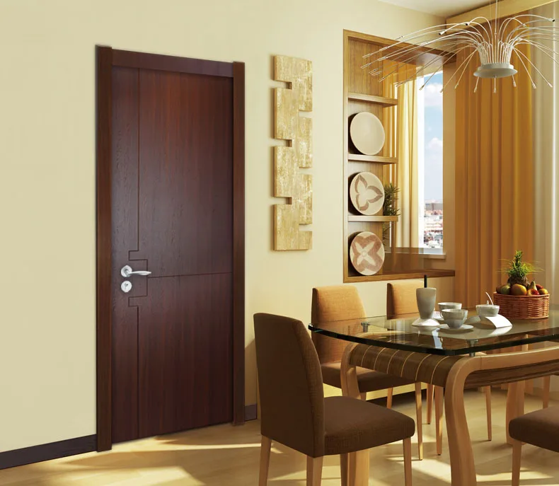 Cerarock hot sale PVC MDF  wooden interior door for rooms, hotel, hospital, buildings