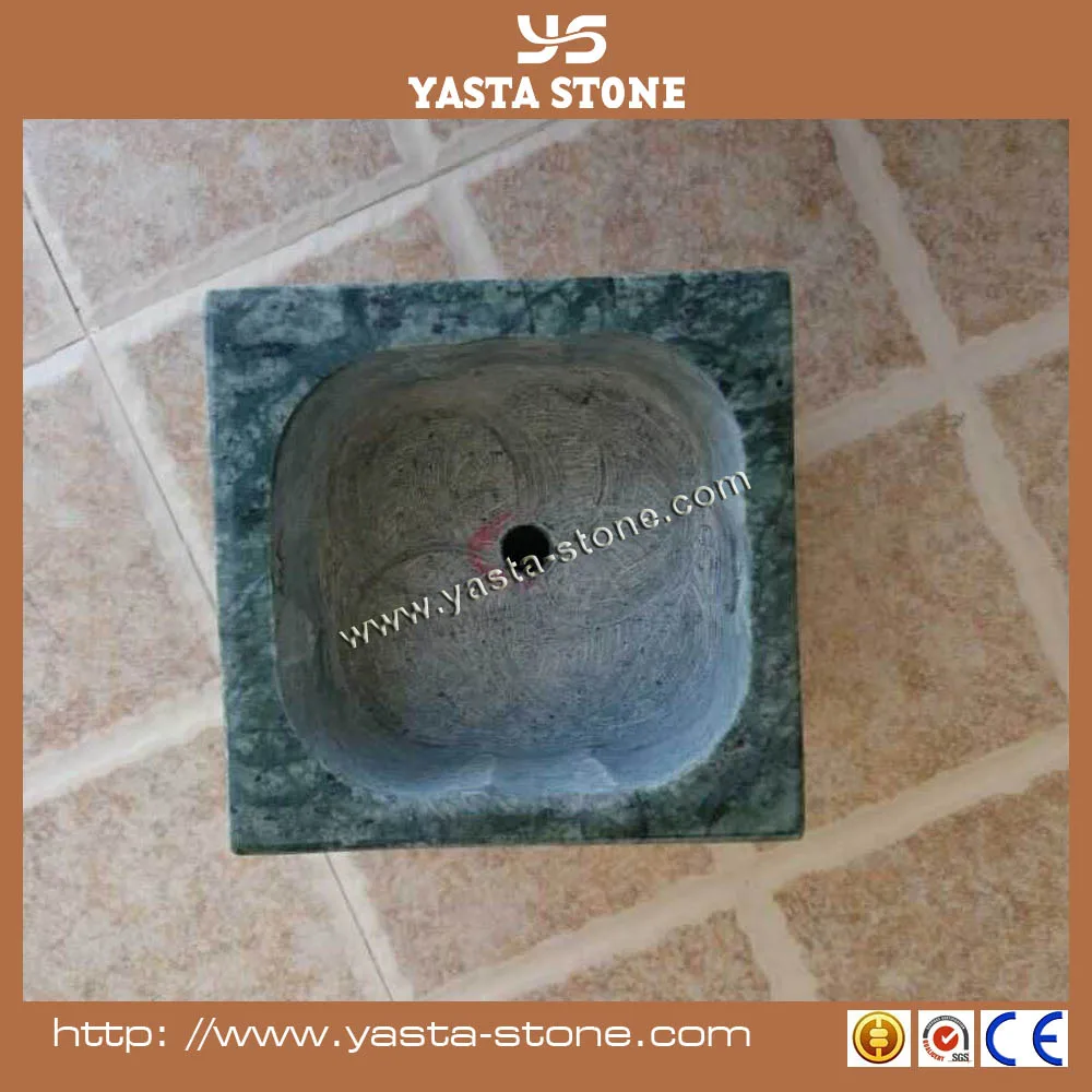 Natural granite stone green butterfly granite lamp base