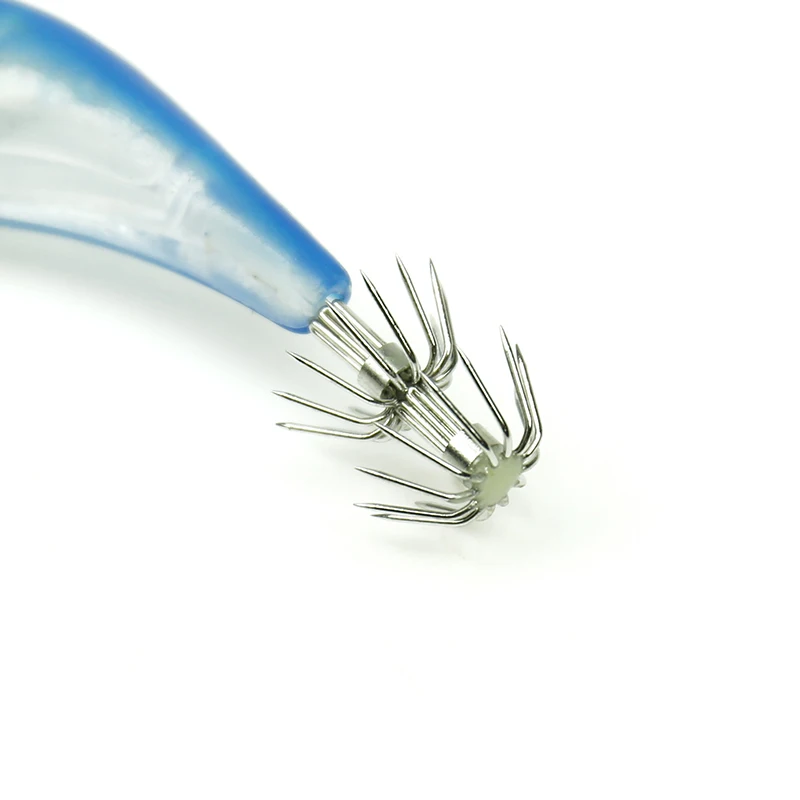 Electronic Luminous Shrimp Hook Squid Lure Night Fishing Baits Squid Jigs Hook