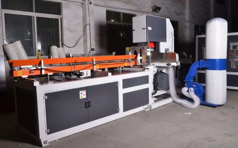 Automatic Toilet Towel Maxi Roll Bobbin Paper Band Saw Tissue Paper Cutting Machine