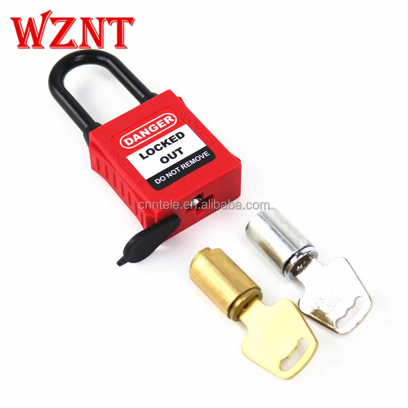 NT-A38PD 38mm ABS OEM Color Dustproof Osha Standard Plastic shackle Safety Lockout Padlock