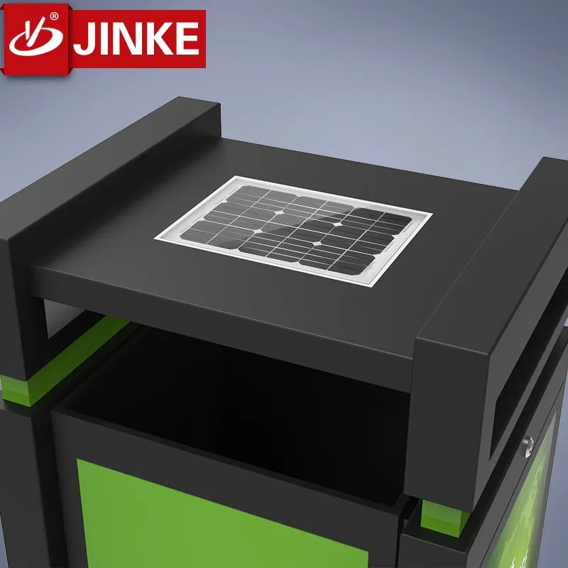 Metal Recycling Automatic Solar Trash Can Fancy Dustbin Type