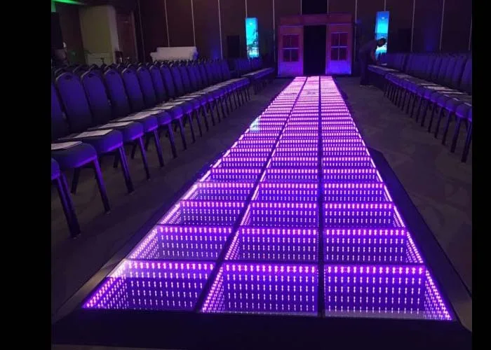 discount Professional Effect Tempered Glass LED Used Portable Dance Floors make in China