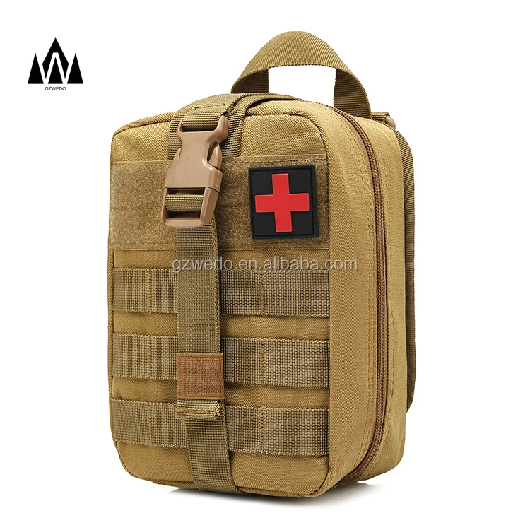 Tactical Molle First Aid Kit Pouch, Personal Emergency Medical Bag, Lightweight ER Medic Pouch for Wound Trauma Outdoor & Home