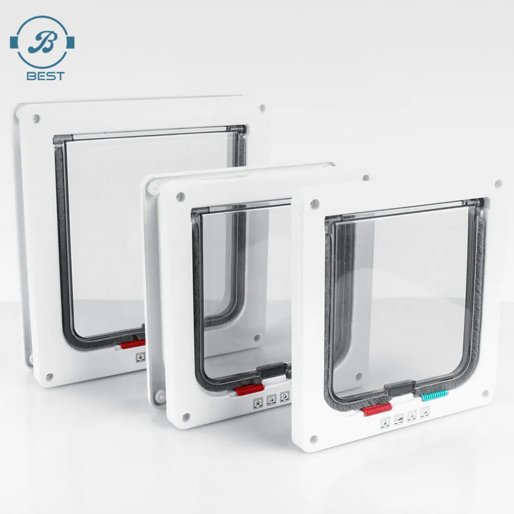 2020 ABS pet flap interior cat walk door for screen curtain round large dog cat flap door microchip