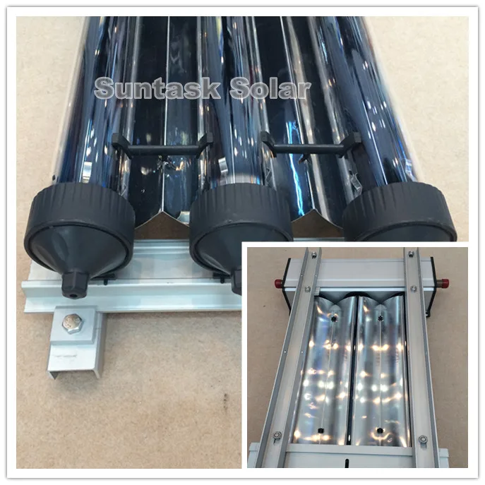 Suntask new product thermal solar panel thermosyphon with CPC