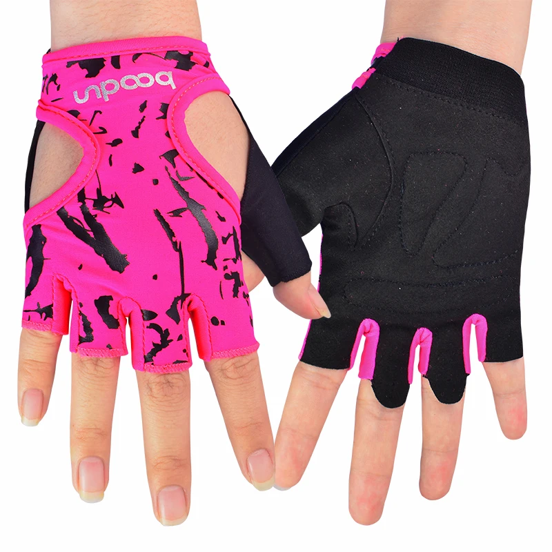 Custom Microfiber Half Finger Fitness Weight Lifting Gloves For Gym Workout Women