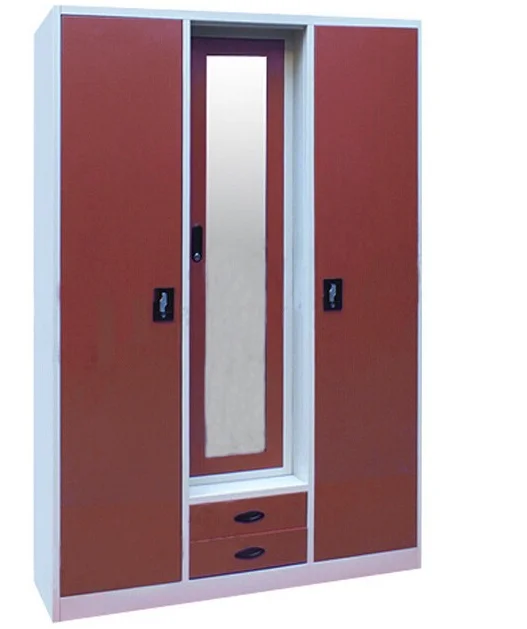 
3 Door Metal Wardrobe With Godrej Almirah Designs Locker 