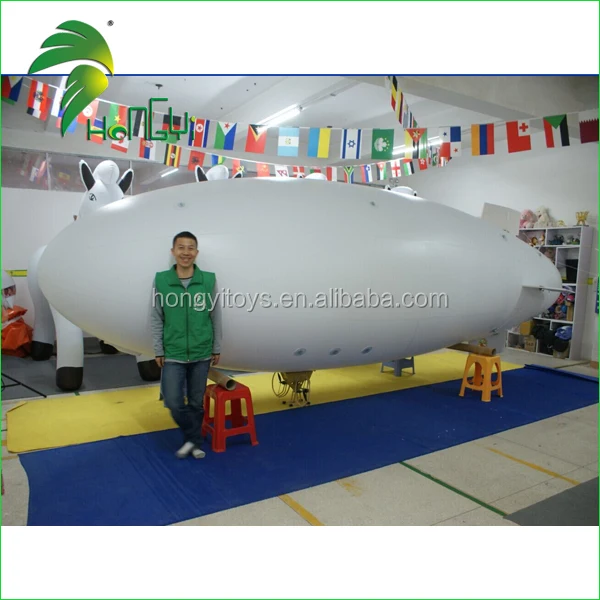 Outdoor Attractive Inflatable RC Blimp , Radio Control Airship With Logo Prints